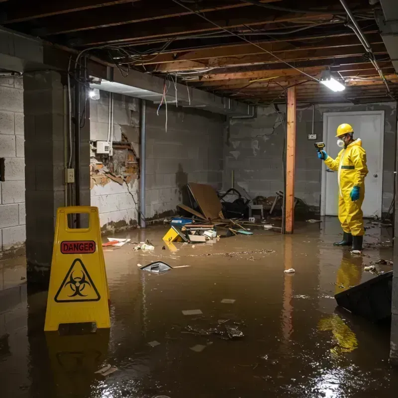 Flooded Basement Electrical Hazard in Buffalo, MO Property